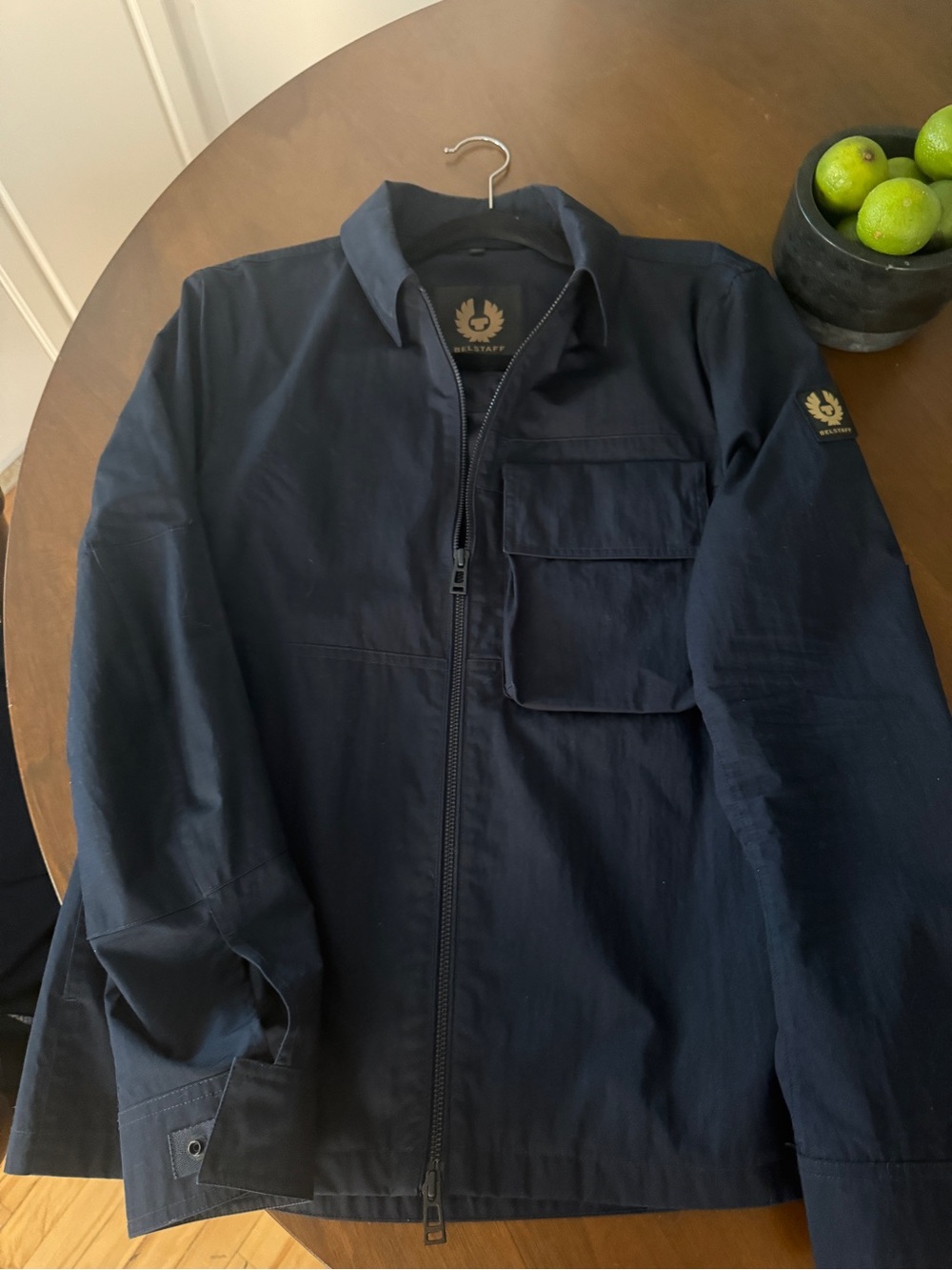 Belstaff Navy Lightweight Zip Shirt Jacket